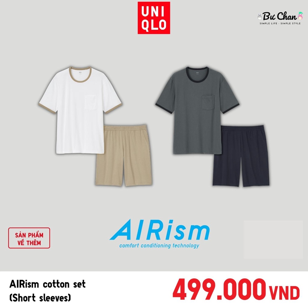 Set đồ UNIQLO Nam/Nữ Airism 2 ❤️ (UNIQLO Nhật Chính Hãng)