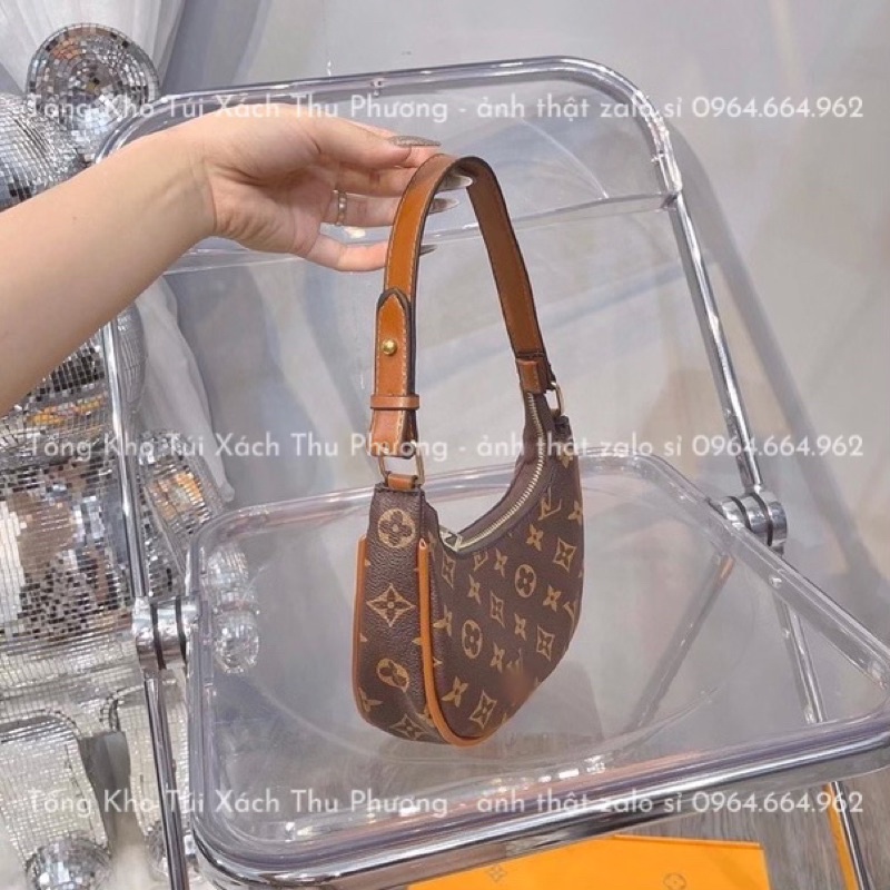 Túi kẹp nách hoạ tiết hoa nâu eo vỳ dáng thuyền siêu dễ thương - 2 size cho mẹ và bé