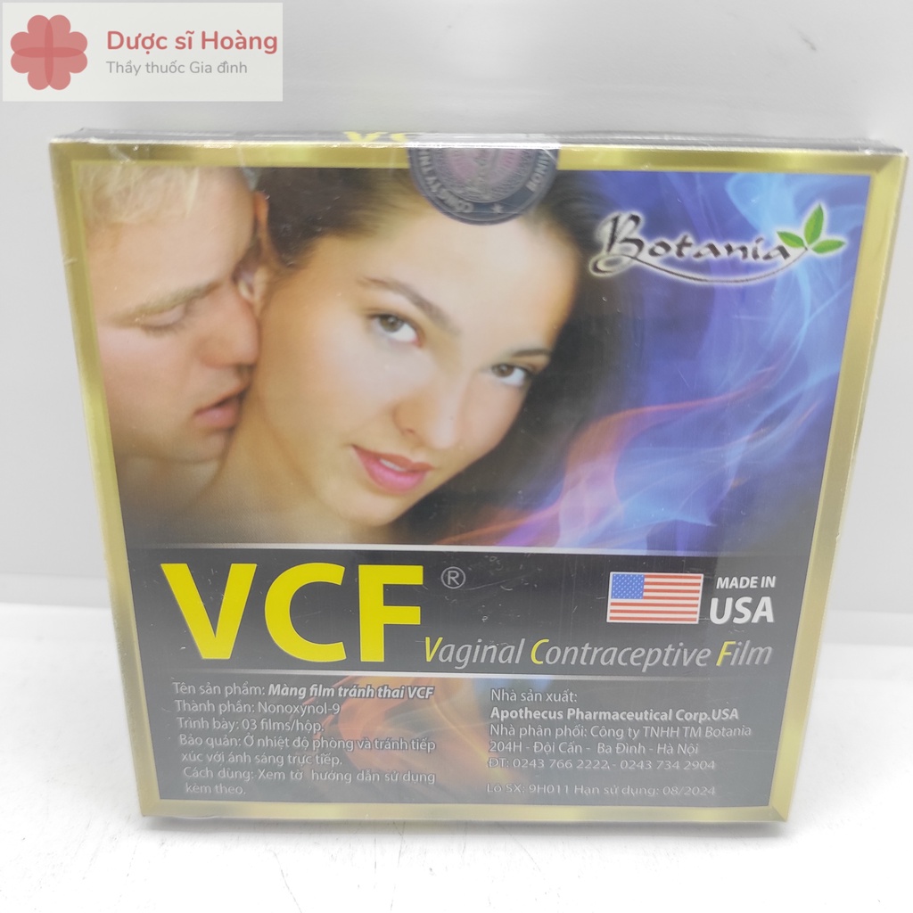 Màng Phim Tránh Thai VCF - Hộp 3 cái