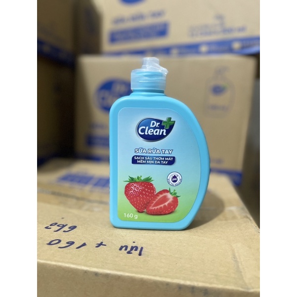 Nước rửa tay Dr. Clean hương Dâu chai 160ml