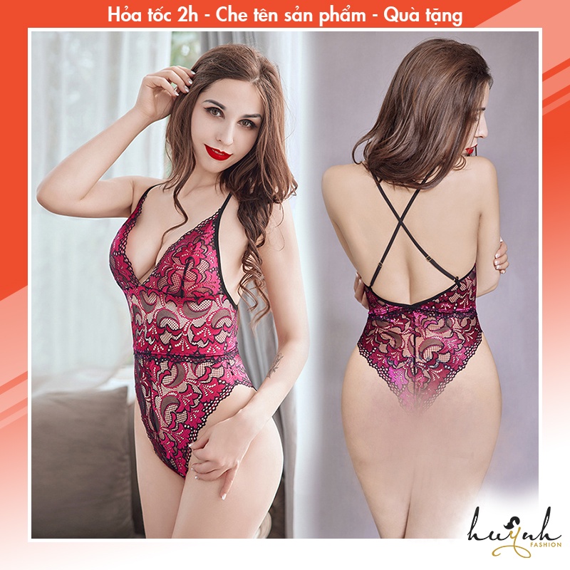 Bodysuit Ren Sexy Lót Liền Thân Họa Tiết Nhiều Màu Có Khuy Đáy Gợi Cảm - B25