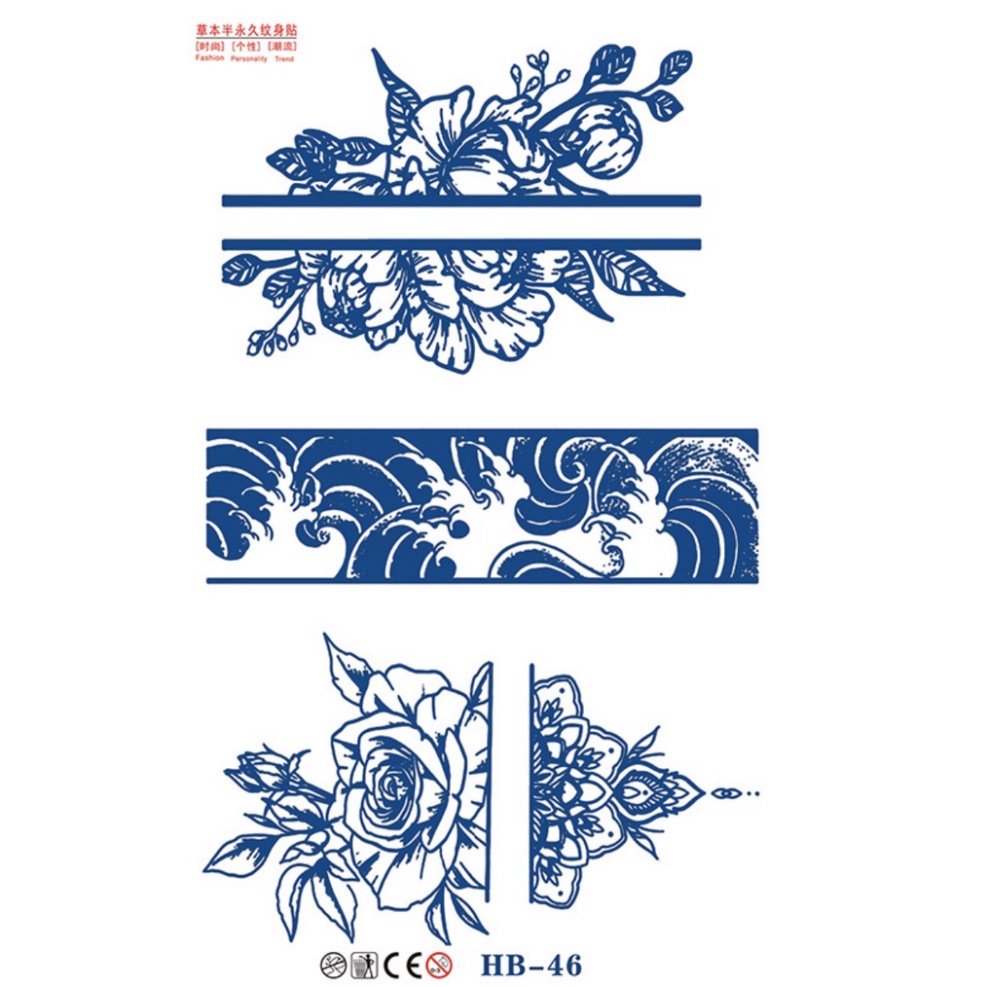 Hình xăm dán tạm thời 15 ngày sắc nét y xăm thật không thể tẩy xóa