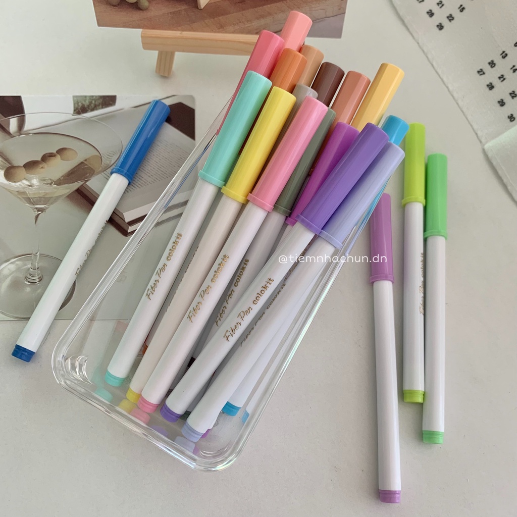 SET 20 BÚT PASTEL FIBER PEN MỚI MÀU KẸO NGỌT  - Tiệm nhà Chun