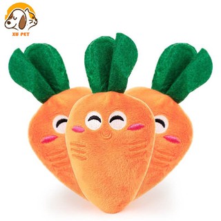 Thú Nhồi Bông Hình Củ Cà Rốt - Đồ Chơi Cho Thú Cưng ( Có Tiếng còi Kêu )