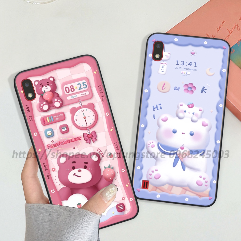Ốp lưng samsung A10/ M10 in hình 3D gấu,thỏ cute dễ thương.