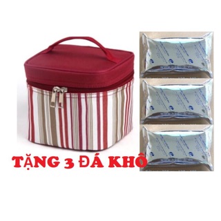 Túi giữ nhiệt giữ lạnh cao cấp size vừa + 3 đá khô tặng kèm