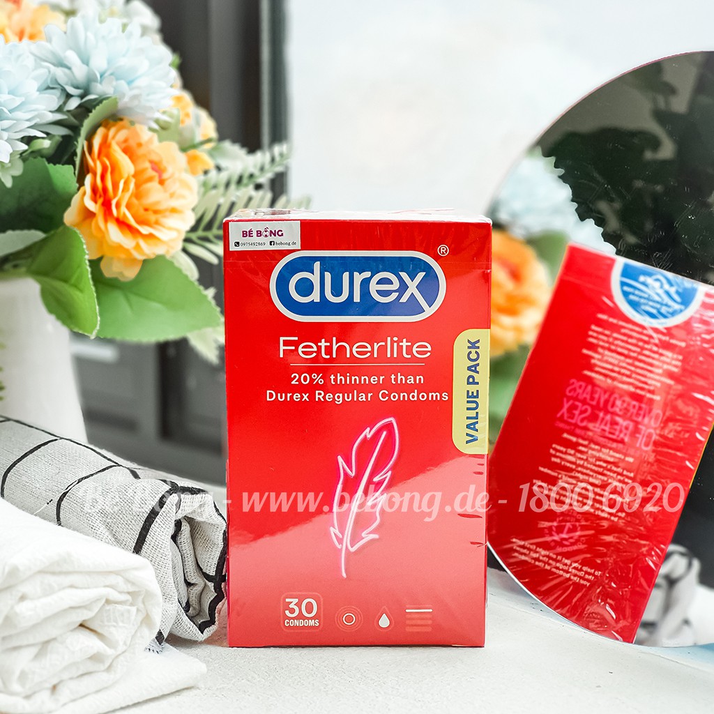 Bao cao su Durex Fetherlite 30 chiếc