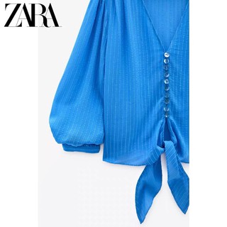 (Sẵn)Áo voan buộc bụng Zaraaa dư sịn