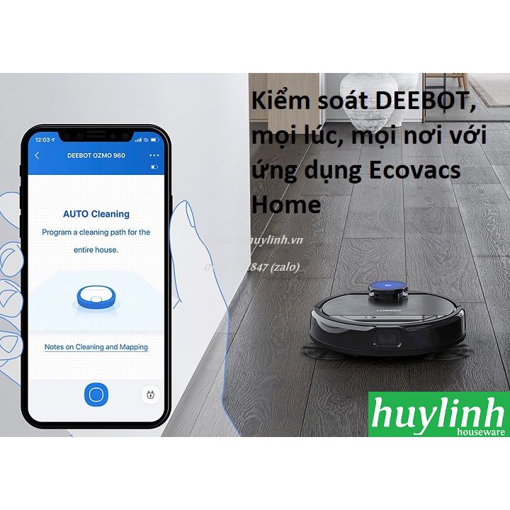 [Mã ELHA10 giảm 6% đơn 5TR] Robot hút bụi lau nhà Ecovacs Deebot OZMO 960 - Chính hãng