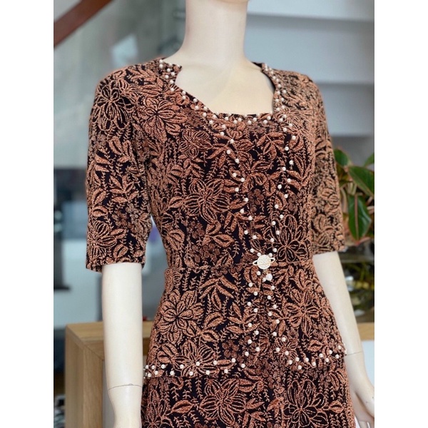 ĐẦM TRUNG NIÊN THUN KIM SA CO GIÃN HÀNG CAO CẤP