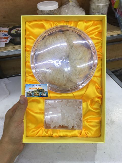 Yến sào nha trang.Set 50g / 100g yến rút lông (yến sơ chế)làm quà hộp nhung đẹp. | BigBuy360 - bigbuy360.vn