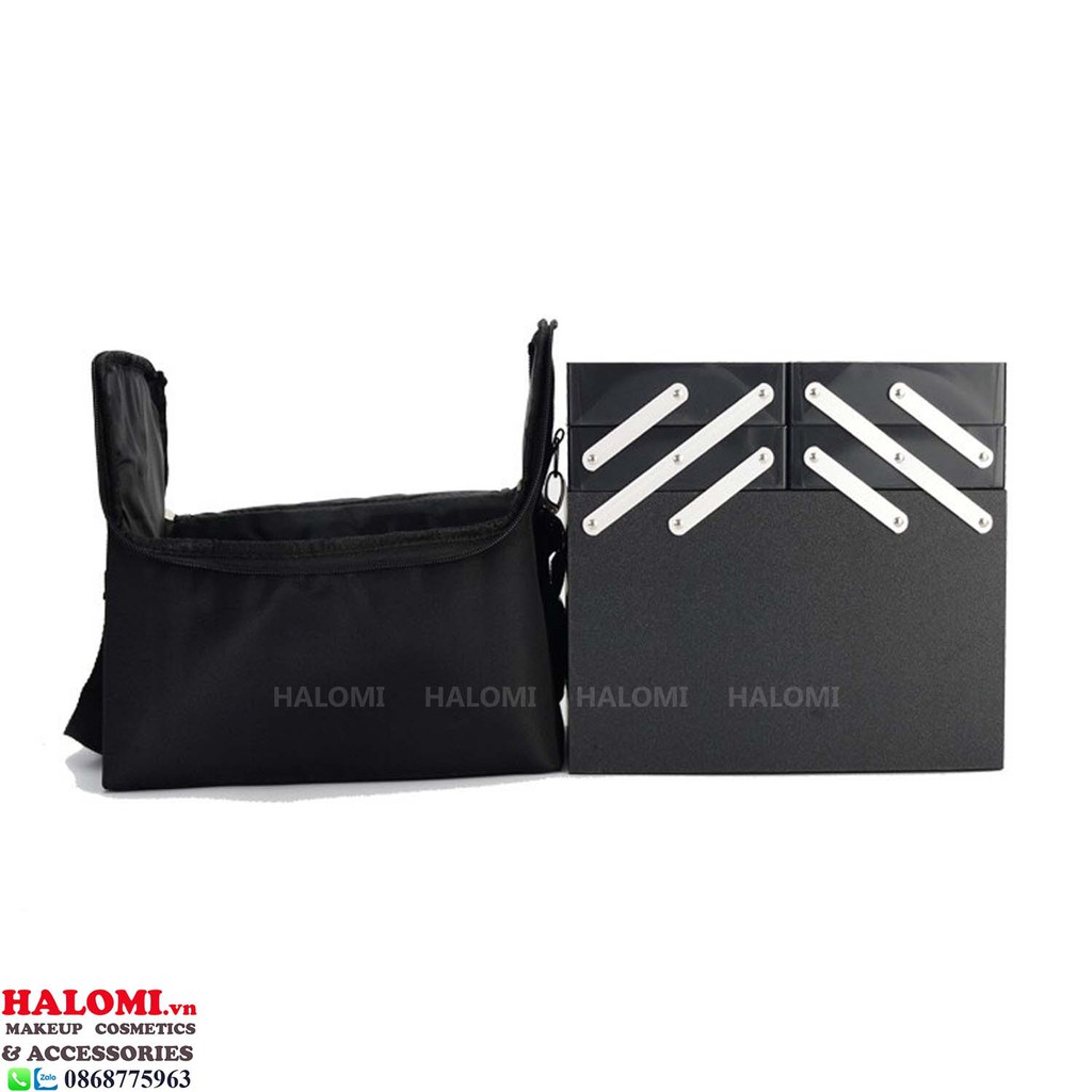 Cốp Đựng Đồ Trang điểm Makeup Phun Xăm-Nail-Trang Điểm bọc vải HALOMI Size 29x21x27