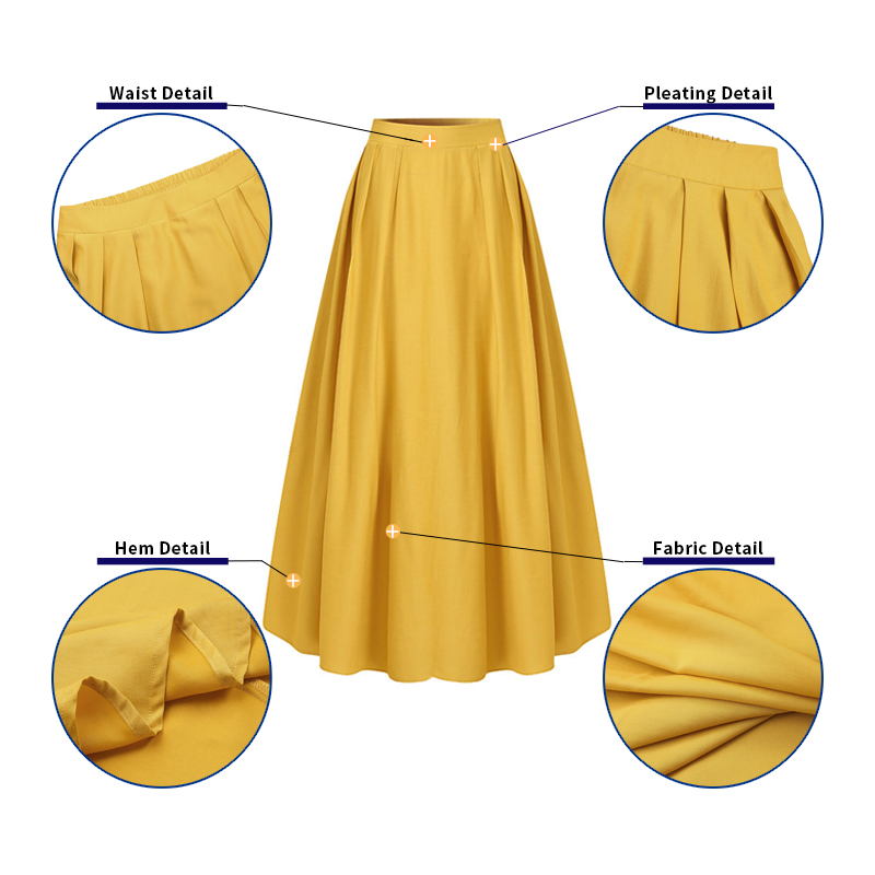 Chân Váy Celmia Dáng Dài Lưng Cao Phối Xếp Ly Thời Trang Cho Nữ | BigBuy360 - bigbuy360.vn