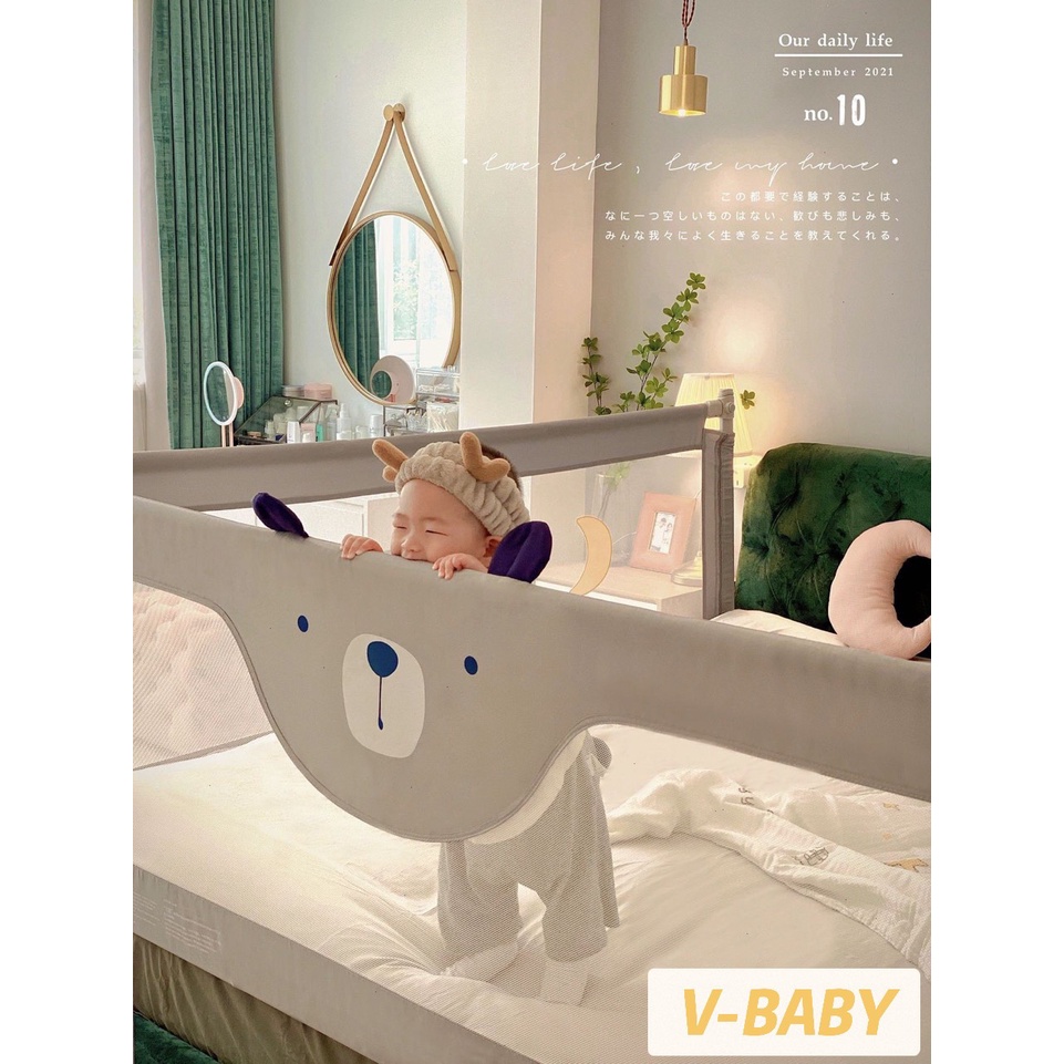 Thanh Chắn Giường V-Baby Khủng Long Plus Mẫu Mới 2022 Và N1 NEW 2023 ( 1 THANH CHẮN 1 MẶT GIƯỜNG)