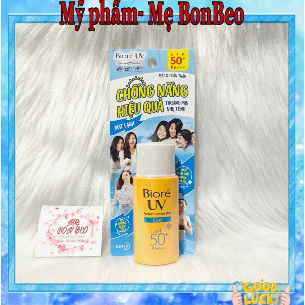 Sữa chống nắng Biore Uv Perect Protect Milk Cool SPF50+ PA+++ (25ML)