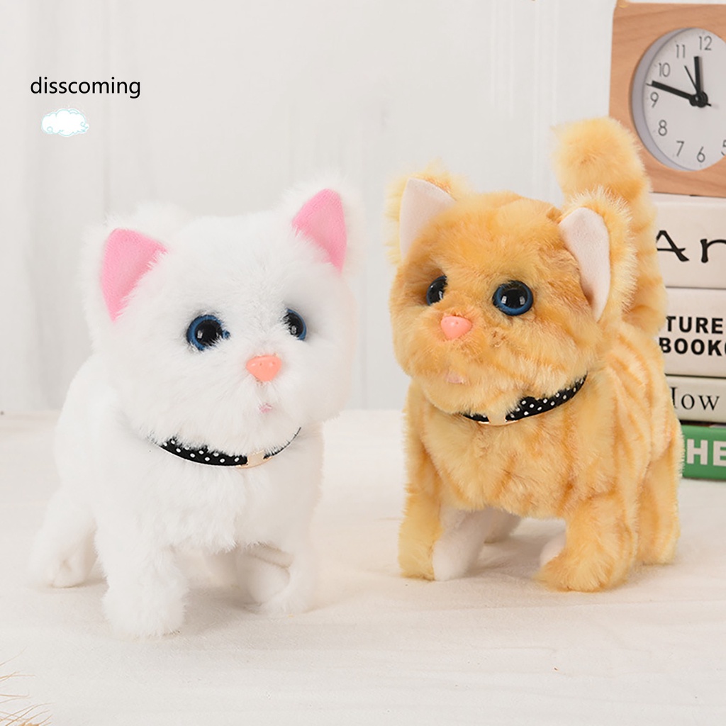 Đồ Chơi Mèo Nhồi Bông Chạy Điện Tương Tác Nhận Biết Cho Bé