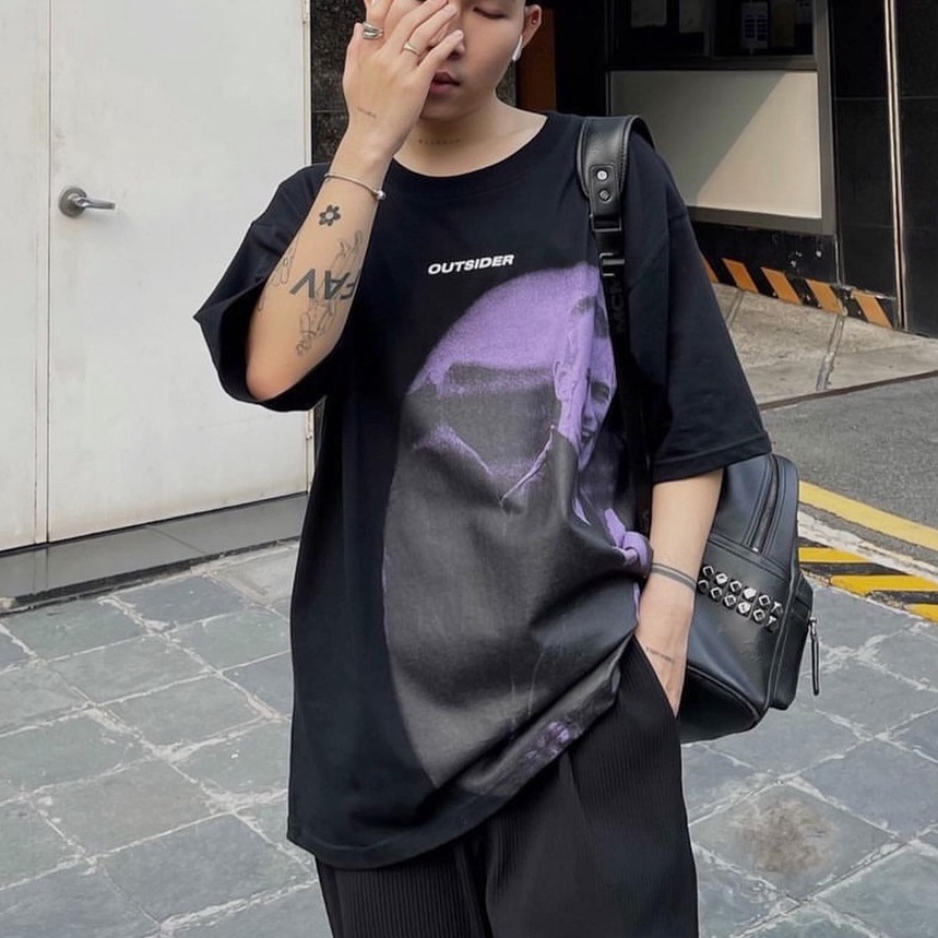 Áo Thun Tay Lỡ LUCKY MAN Kiểu Dáng Oversized Cho Cả Nam và Nữ