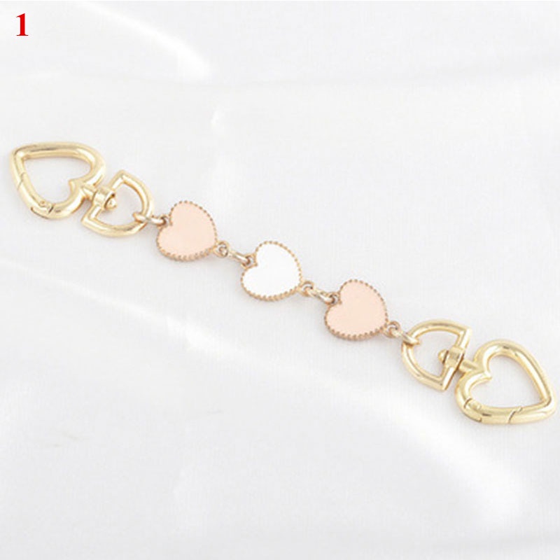 Dây xích hình trái tim treo túi xách phụ kiện mở rộng