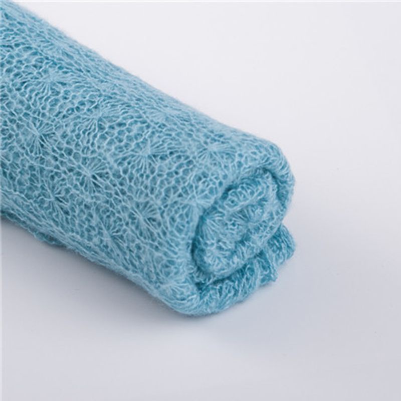 Bộ phụ kiện chụp ảnh gồm khăn dệt co dãn và phụ kiện tóc dùng cho trẻ sơ sinh