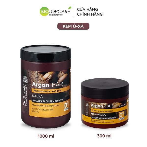 [Mã INCU20 giảm 20K đơn 150K] Dầu gội ủ Dr. Sante Argan phục hồi tóc khô xơ, chẻ ngọn 250ml/1000ml - BioTopcare Official