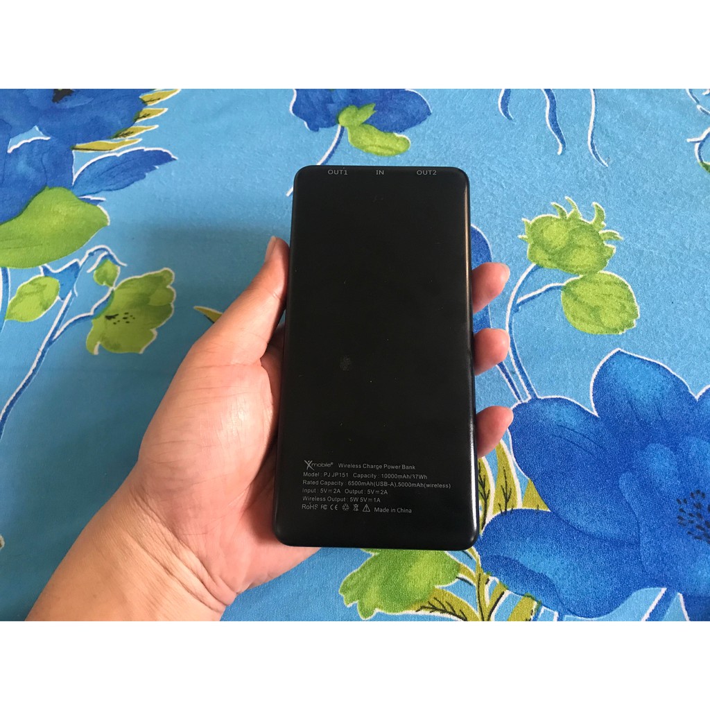 Pin sạc dự phòng Xmobile PJ JP151 sạc không dây, dung lượng 10000mAh.