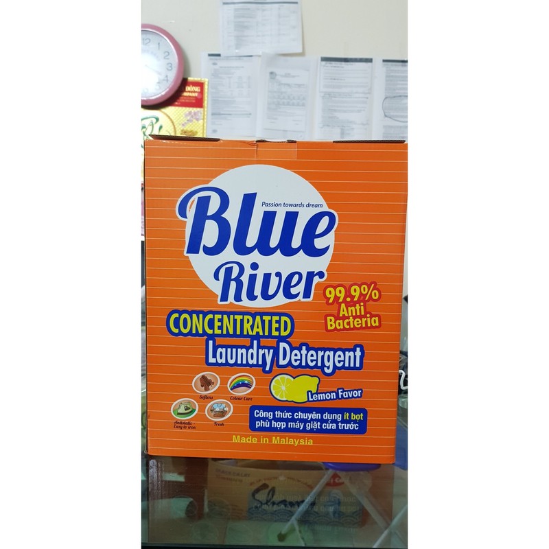 bột giặt soda Blue river 5,5kg hương hoa