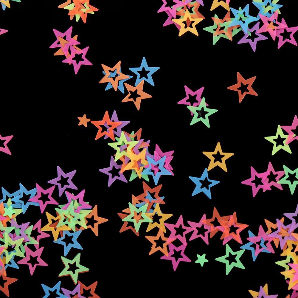 Hộp Sequin Hình Ngôi Sao 3D Lấp Lánh Trang Trí Móng Nghệ Thuật