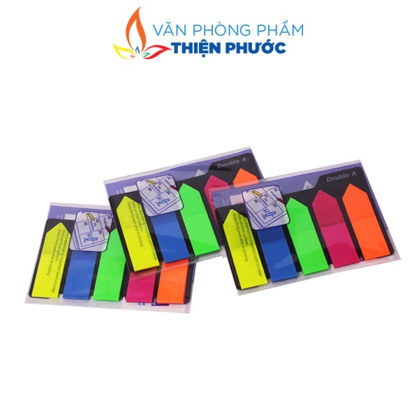 Giấy Note Double A ghi chú 5 màu nhựa - phân trang mũi tên THIỆN PHƯỚC
