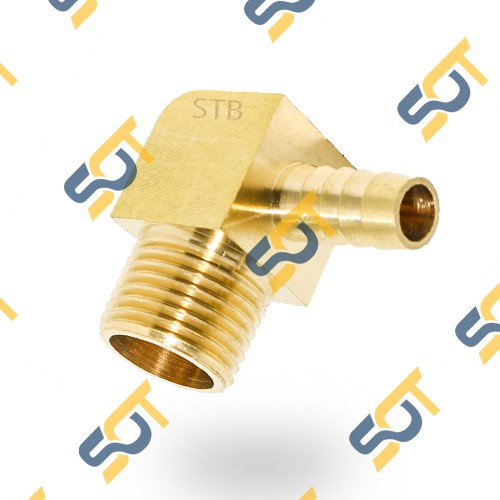 [NỐI ỐNG MỀM] Co G 1/2 (21) ren ngoài khớp nối ống nhựa đuôi chuột - Đồng (airline horse elbow connector) Cong Cút 90 độ