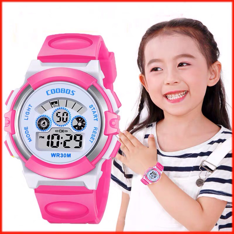 Đồng Hồ Điện Tử Trẻ Em Coobos 1 BBS Cho Bé Trai Và Bé Gái Phong cách teen, món quà bé yêu thích
