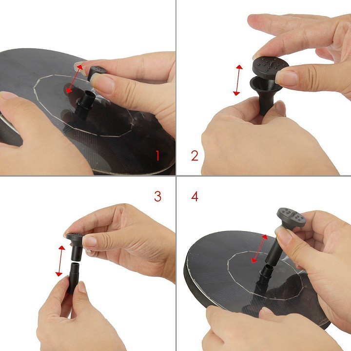 Máy bơm năng lượng mặt trời hình lá sen 1,4W