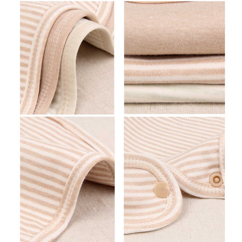 Yếm Ăn Cotton Hai Lớp Mềm Mại Dành Cho Bé Sơ Sinh