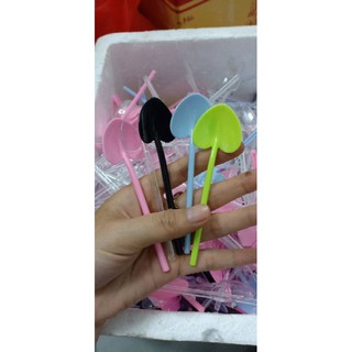 Combo 100 xẻng tim [màu trắng]