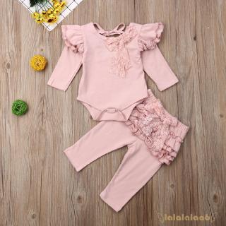 Set áo dài tay cổ tròn liền quần dài + quần short lưng cao thời trang cho bé gái