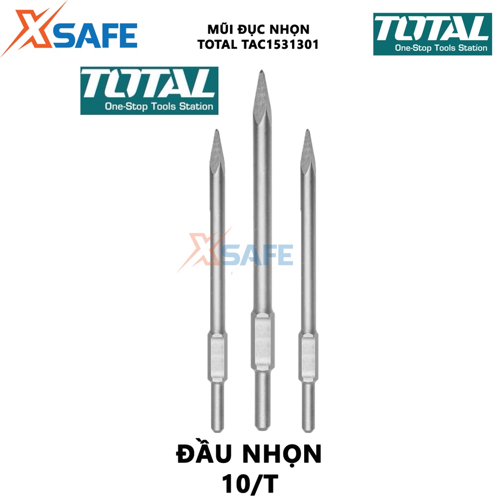 Mũi đục nhọn đuôi lục giác TOTAL TAC1531301 size 30x410mm, nhọn, phù hợp cho model TAC1532301, TH217451 - [XSAFE]