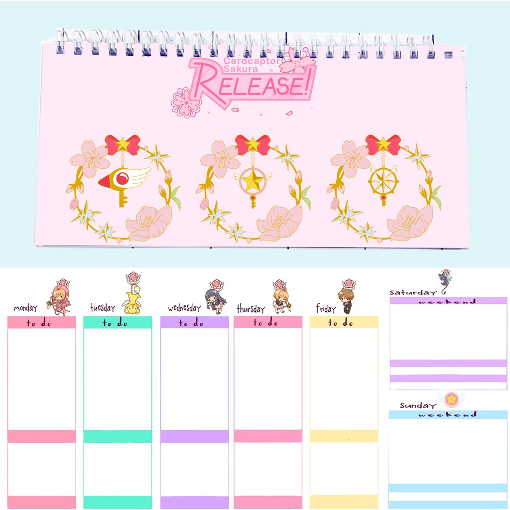 Sổ kế hoạch tuần bé đào kero CCS WPI22 hoạt hình Weekly Planner 52 trang thần tượng idol