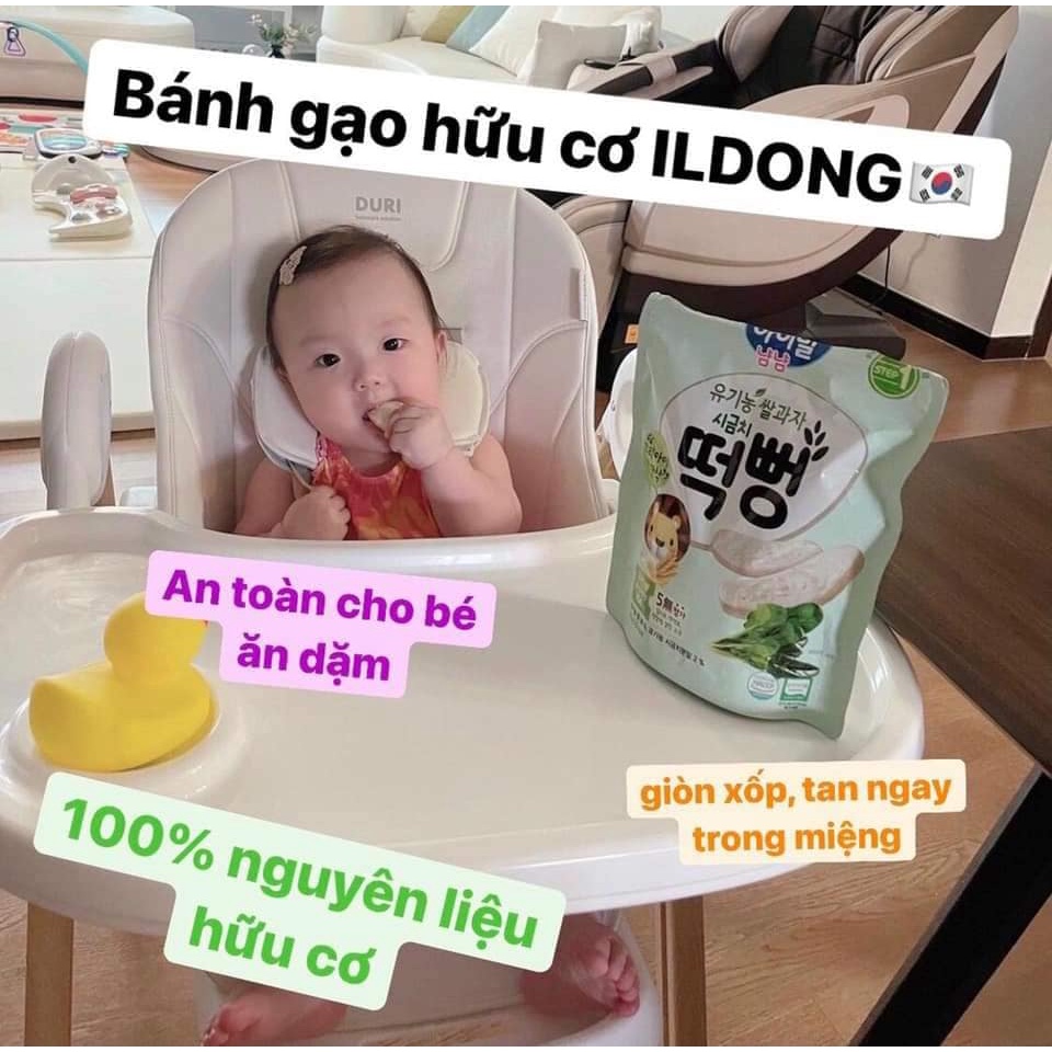 Bánh Gạo Ildong Hàn Quốc Bánh Gạo Hữu Cơ 100% Cho Bé Ăn Dặm Từ 6 Tháng Tuổi Thơm Ngon Dễ Tan Làm Bữa Phụ