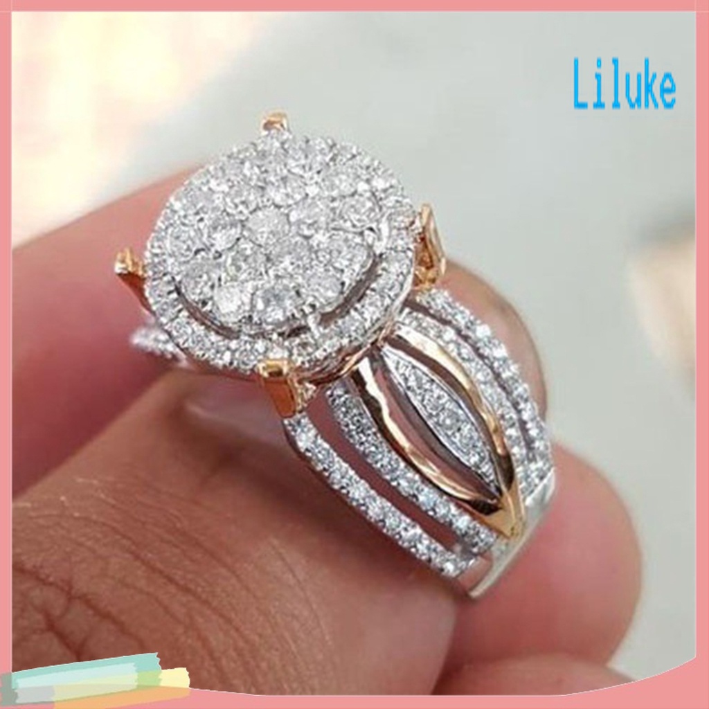 Nhẫn Đính Đá Liluke Khối Lượng Nhẹ Nhiều Lớp Không Phai Màu Cho Nữ