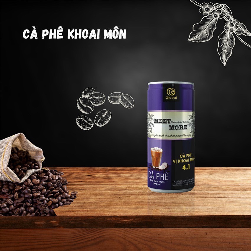 Cafe lon MEETMORE vị khoai môn