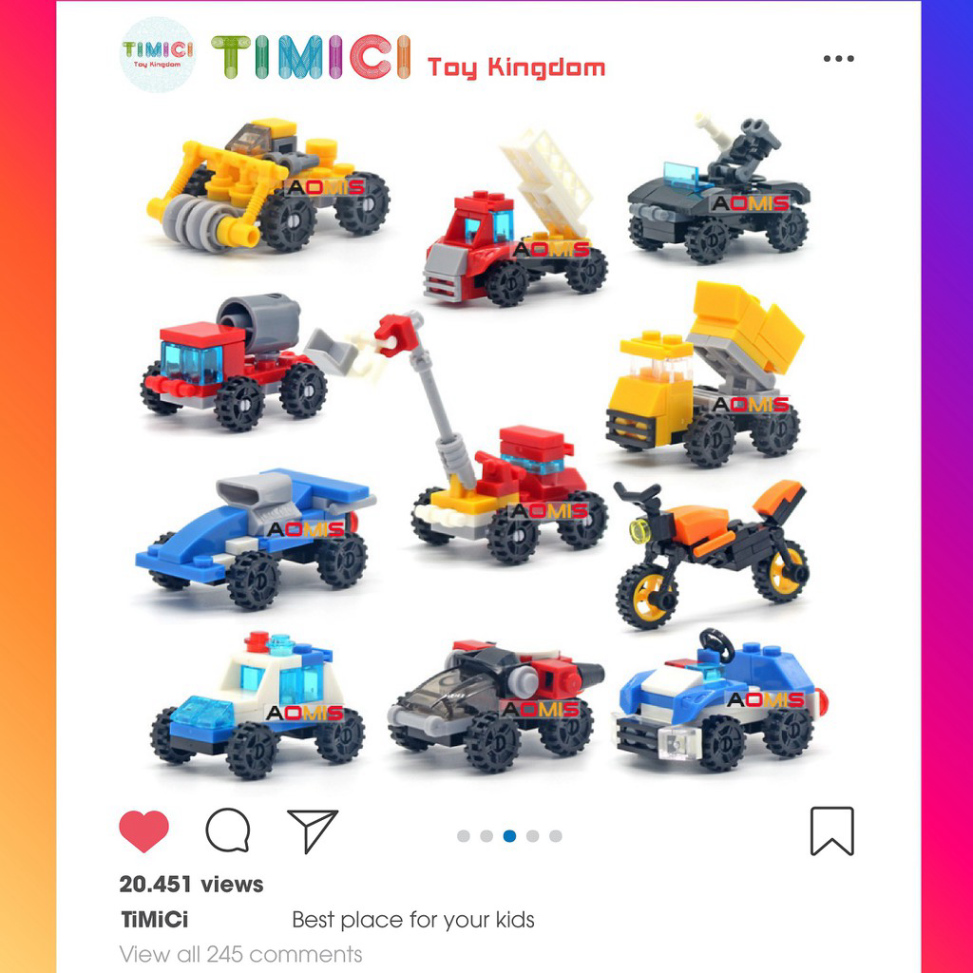 Mua tại gốc  Đồ chơi LEGO shopee lắp ghép xe máy bay khủng long mini cho bé giá rẻ 0366798539