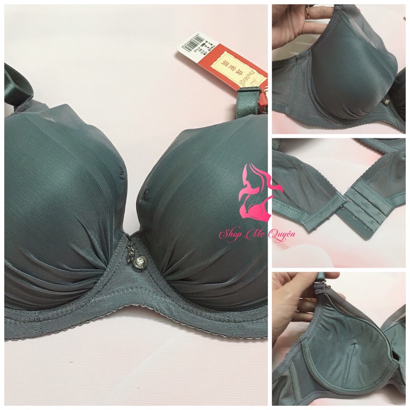 Áo lót nữ mút mỏng có gọng, chất lụa trơn siêu mát, cúp áo vát ôm ngực gọn gàng