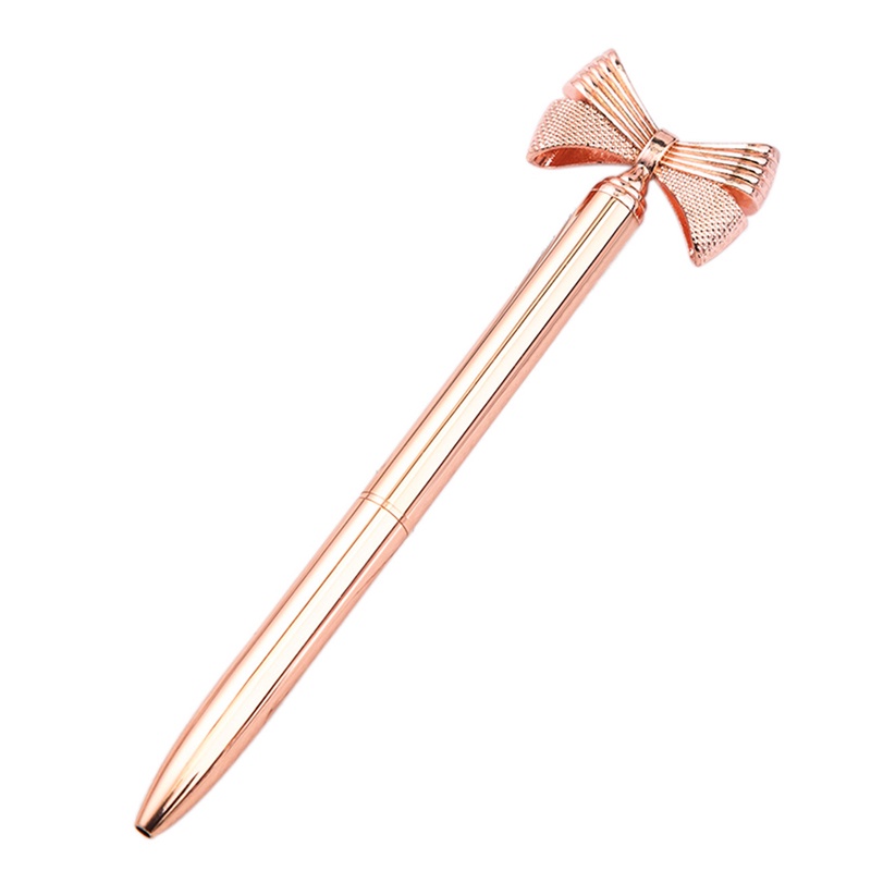 Bút bi mực đen ngòi 0.5mm bằng kim loại gắn quả cầu lông xù xinh xắn