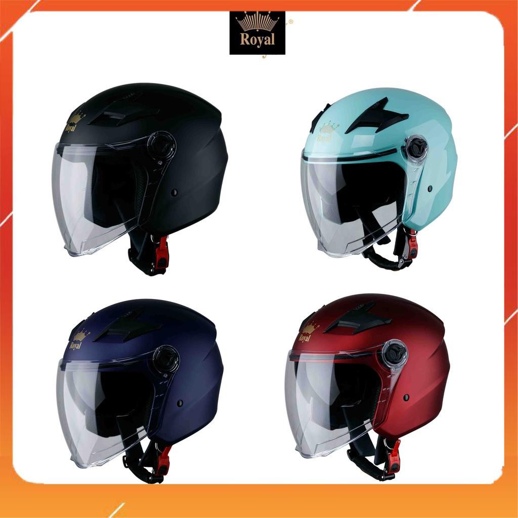 MŨ BẢO HIỂM TRÙM ĐẦU 2 KÍNH LÓT THÁO RỜI CHÍNH HÃNG ROYAL-M268