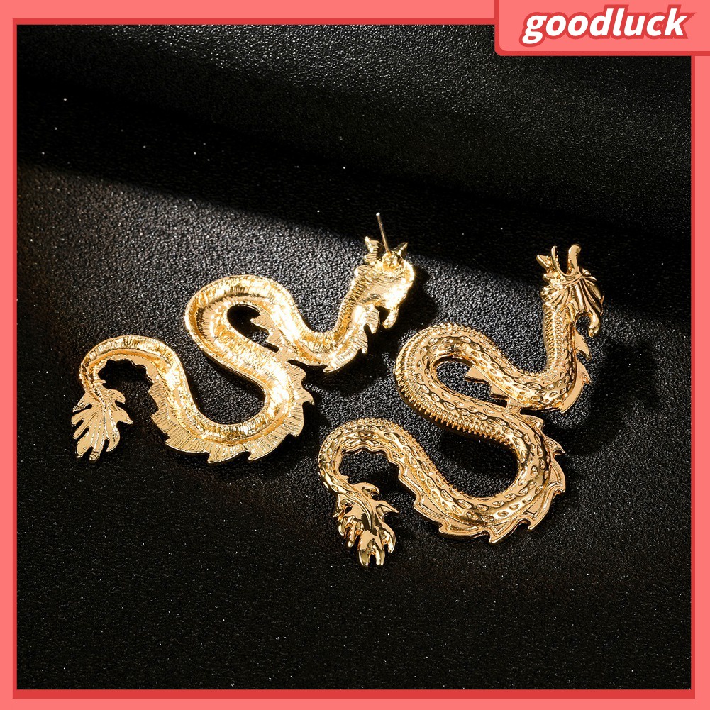 Bông Tai Hình Rồng Chất Liệu Hợp Kim Cho Nữ