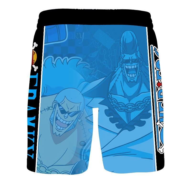 Quần Short In Hoạt Hình One Piece 3D Size S-6XL Thời Trang Đi Biển