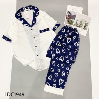Đồ bộ pijama tay cộc quần dài lụa