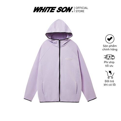 HOODIE JACKET ZIP BASIC MAUVE