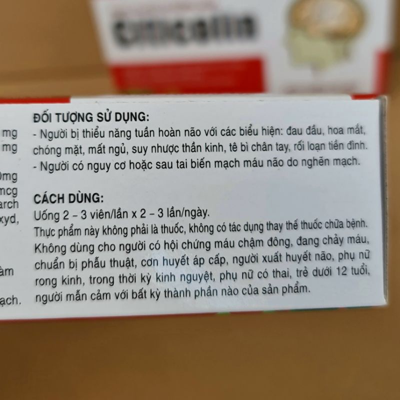 Hoạt huyết dưỡng não Citicolin - Hộp 100 viên