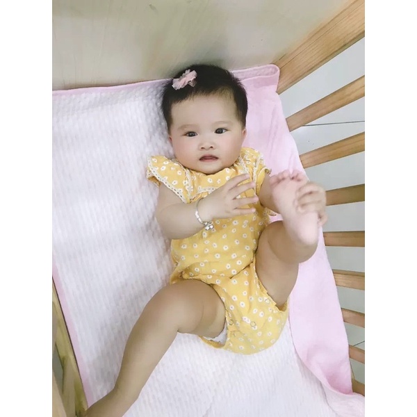 Bodysuit Cộc Tay Cánh Tiên Hoạ Tiết Hoa Bé Gái 0-2 Tuổi Xuka Boutique Set Quần Áo Sơ Sinh 2022 Quảng Châu
