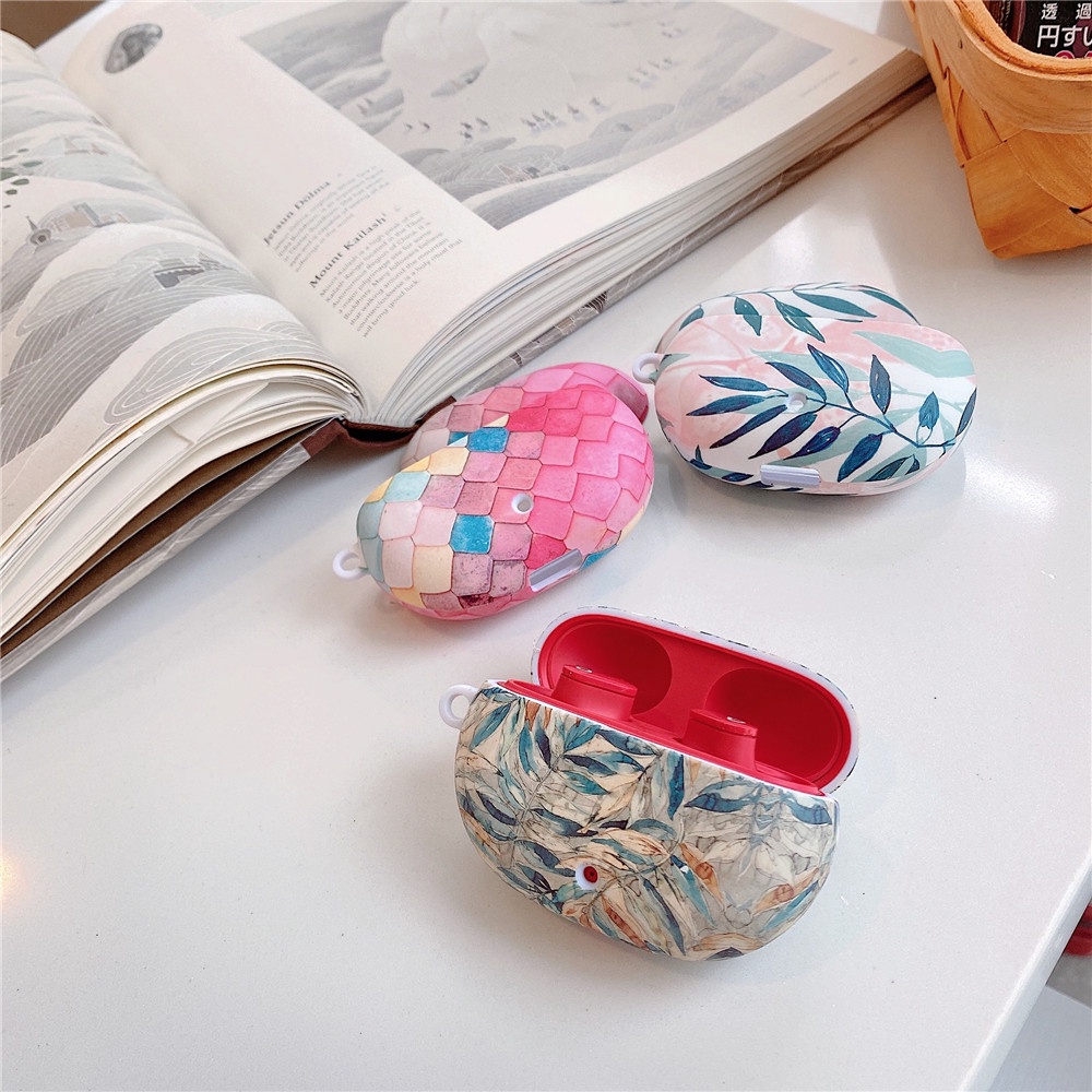 Vỏ bảo vệ tai nghe bằng PC nhám họa tiết sơn vảy cá hoạt hình